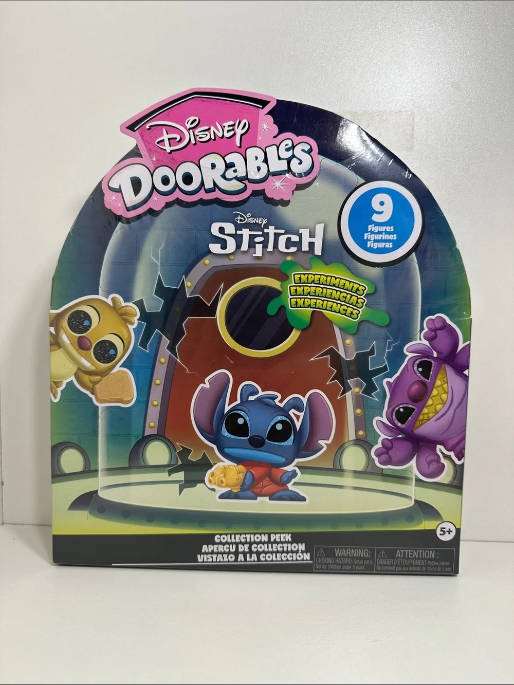 Just Play Disney Doorables Stitch Experiments Collection Peek, 9 Collectible New